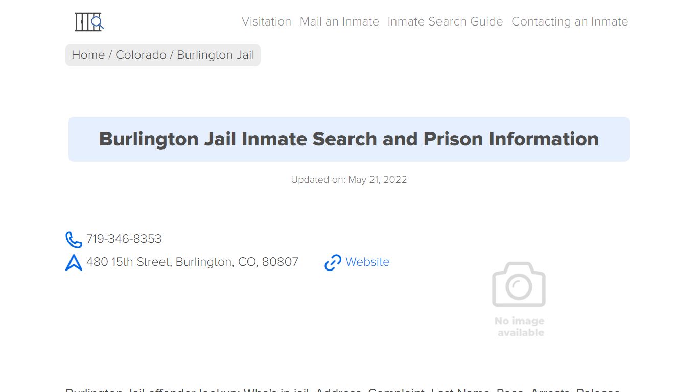 Burlington Jail Inmate Search, Visitation, Phone no ...